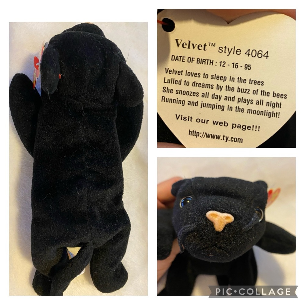 Set of 5 Beanie Babies from 1994 and 1995 with original hang tags